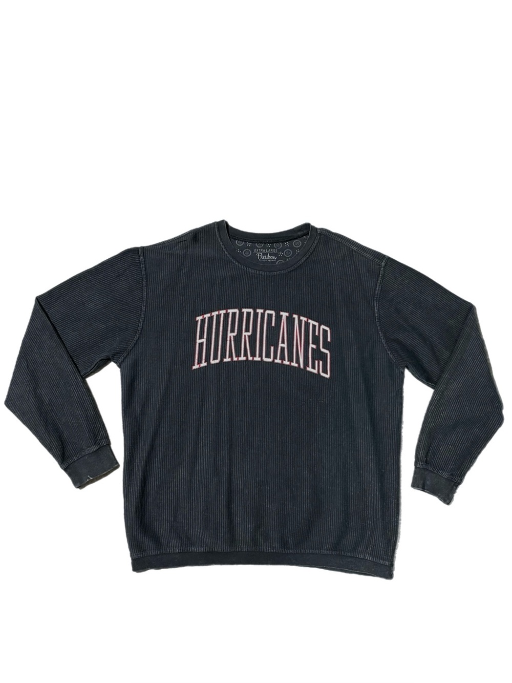 PressBox Ribbed NHL Carolina Hurricanes Crewneck Sweatshirt